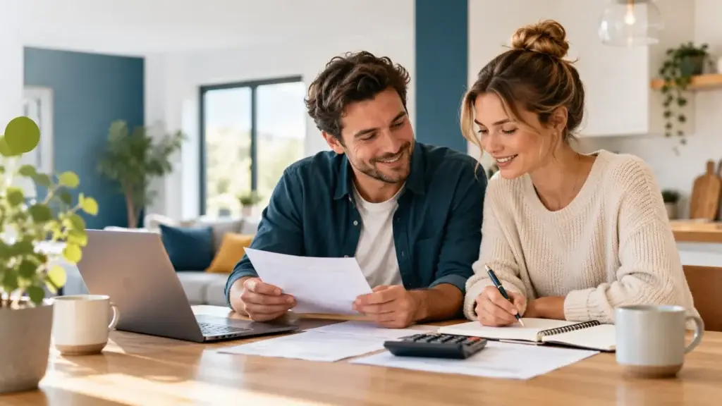 Stel bespreekt samen de persoonlijke financiën en het huishoudbudget voor Financieel Denkwerk.